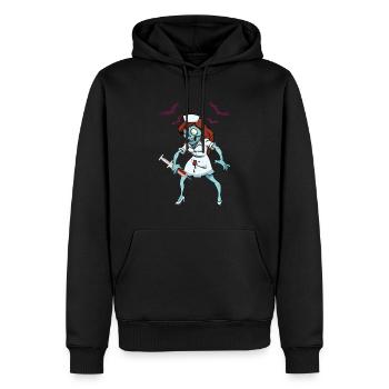 Zombie Krankenschwester Notfall Halloween - Männer Premium Bio Hoodie - Schwarz - Vorne - Nico (187cm)