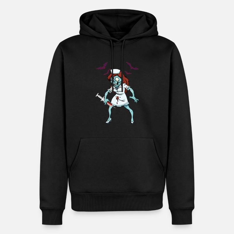 Zombie Krankenschwester Notfall Halloween - Männer Premium Bio Hoodie - Schwarz