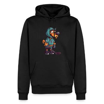 Eishockey Hund - Männer Premium Bio Hoodie - Schwarz - Vorne - Nico (187cm)