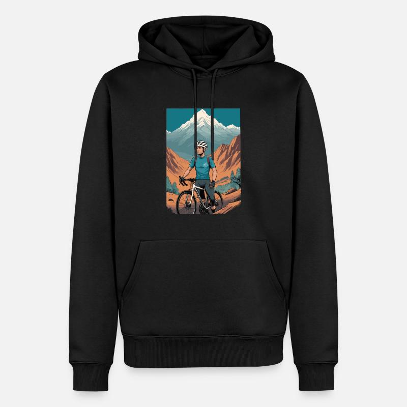 Radfahrer - Männer Premium Bio Hoodie - Schwarz