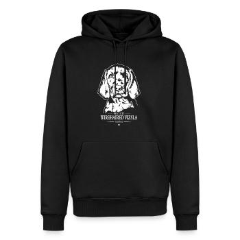Wirehaired Vizsla Mom Drahthaar Vizsla Wilsigns - Men’s Premium Organic Hoodie - black - Front - Nico (187cm)