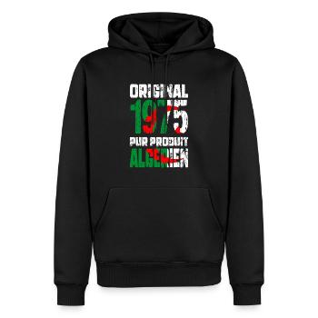 50. Jahrestag - Original - 1975 - Algerisch - Männer Premium Bio Hoodie - Schwarz - Vorne - Nico (187cm)