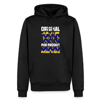 40-jähriges Jubiläum - Original - 1985 - Ardèche - Männer Premium Bio Hoodie - Schwarz - Vorne - Nico (187cm)
