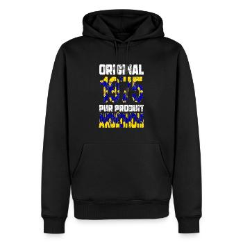 50-jähriges Jubiläum - Original - 1975 - Ardèche - Männer Premium Bio Hoodie - Schwarz - Vorne - Nico (187cm)