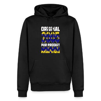 20-jähriges Jubiläum - Original - 2005 - Ardéchois - Männer Premium Bio Hoodie - Schwarz - Vorne - Nico (187cm)