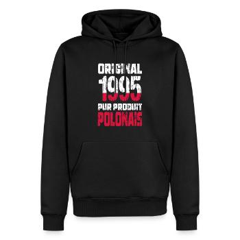 30-jähriges Jubiläum - Original 1995 - Polnisch - Männer Premium Bio Hoodie - Schwarz - Vorne - Nico (187cm)