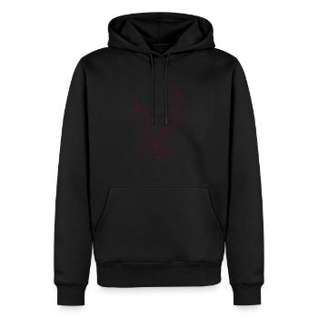 eagle-Schaltung - Männer Premium Bio Hoodie - Schwarz - Vorne - Nico (187cm)
