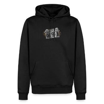Photographer - Men’s Premium Organic Hoodie - black - Front - Nico (187cm)