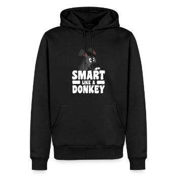 Intelligent comme un âne - Sweat à capuche Premium bio Homme - noir - Devant - Nico (187cm)
