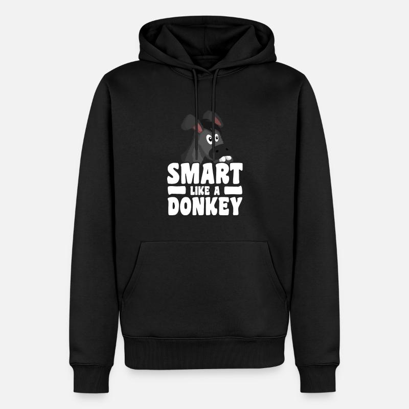 Smart like a donkey - Männer Premium Bio Hoodie - Schwarz