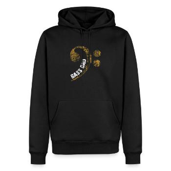 Papa spielt Bass Papa ist Bassist - Männer Premium Bio Hoodie - Schwarz - Vorne - Nico (187cm)