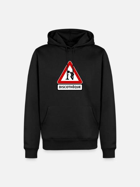 panneau discothèque - Sweat à capuche Premium bio Homme - noir