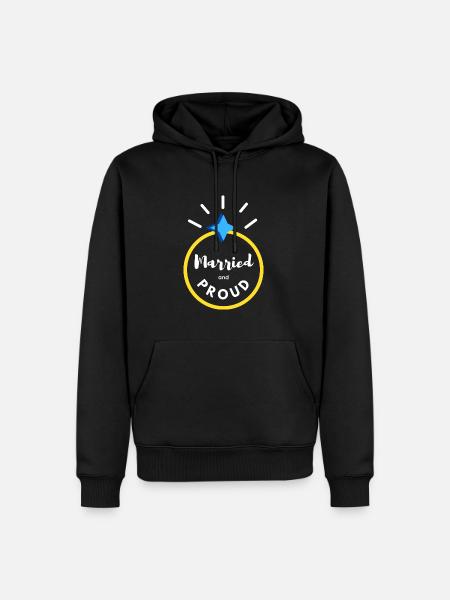 married and proud - Men’s Premium Organic Hoodie - black