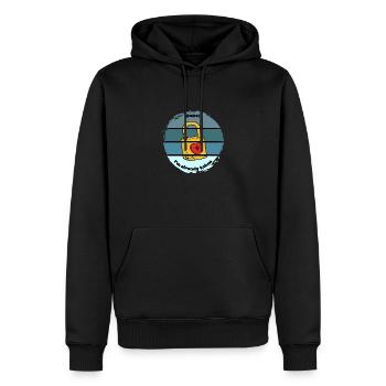 Hoppla, ich bin schon vergeben - Männer Premium Bio Hoodie - Schwarz - Vorne - Nico (187cm)