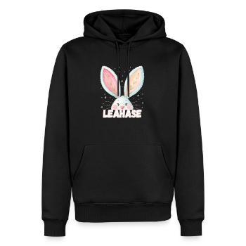 Name Lea Rabbit Lea Rabbit Pet Name - Men’s Premium Organic Hoodie - black - Front - Nico (187cm)