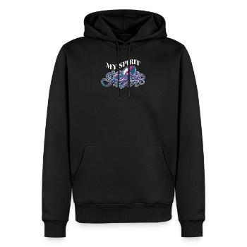 Oktopus Kalmar Oktopoden aus der Tiefsee - Männer Premium Bio Hoodie - Schwarz - Vorne - Nico (187cm)