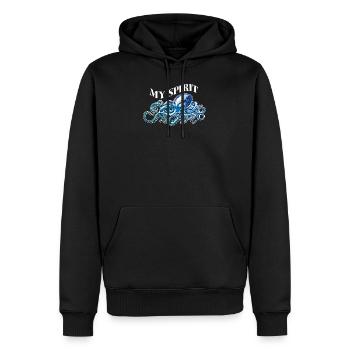 Oktopus Oktopode Krake aus der Tiefsee - Männer Premium Bio Hoodie - Schwarz - Vorne - Nico (187cm)