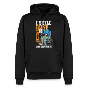 Behindert Behinderung Behinderte Gehbehinderung - Männer Premium Bio Hoodie - Schwarz - Vorne - Nico (187cm)