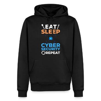 Cyber Security Information Computer Sicherheit - Männer Premium Bio Hoodie - Schwarz - Vorne - Nico (187cm)