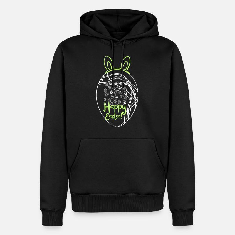 Œuf de pâques - Sweat à capuche Premium bio Homme - noir