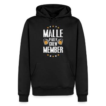 Équipage de Malle Party - Sweat à capuche Premium bio Homme - noir - Devant - Nico (187cm)