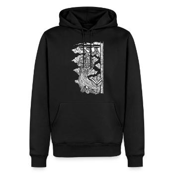 Viking Ship Boat Runes Nordic Sea Captain - Sweat à capuche Premium bio Homme - noir - Devant - Nico (187cm)