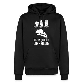 Terrarium Echsen Reptilien - Männer Premium Bio Hoodie - Schwarz - Vorne - Nico (187cm)