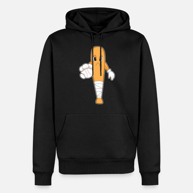 Baseball Batte de baseball - Sweat à capuche Premium bio Homme - noir