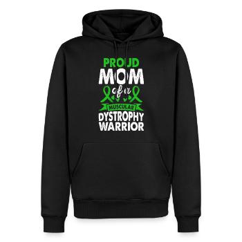 Mère de la - Sweat à capuche Premium bio Homme - noir - Devant - Nico (187cm)