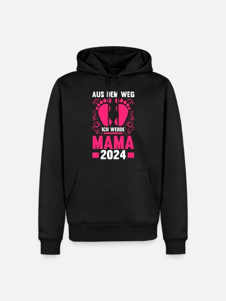 Werdende Mama 2024 - Männer Premium Bio Hoodie - Schwarz