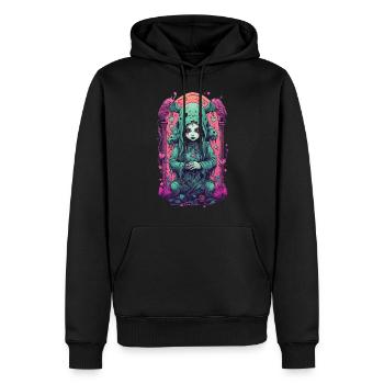 Okkulter Dämon Liebe Gothic Pastel Schwarz Magie - Männer Premium Bio Hoodie - Schwarz - Vorne - Nico (187cm)