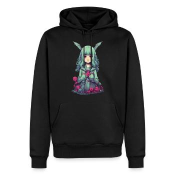 Goth Pastel démon kawaii gothique Anime fille - Sweat à capuche Premium bio Homme - noir - Devant - Nico (187cm)