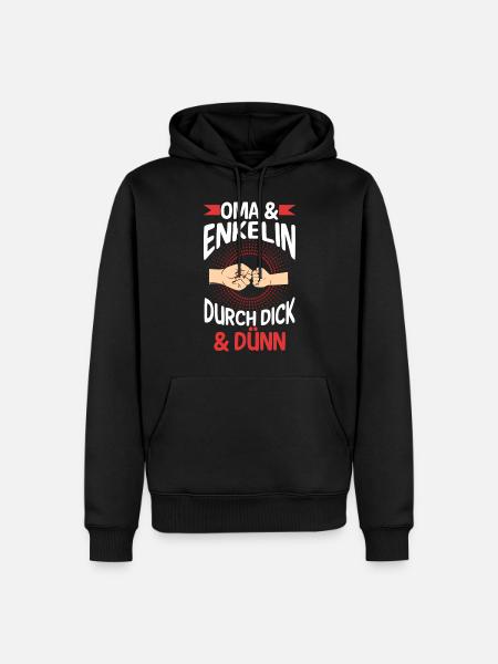 Oma Großmutter und Enkelin - Männer Premium Bio Hoodie - Schwarz