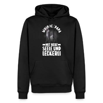 Hund Hundepapa Vater Whippetpapa Whippet - Männer Premium Bio Hoodie - Schwarz - Vorne - Nico (187cm)