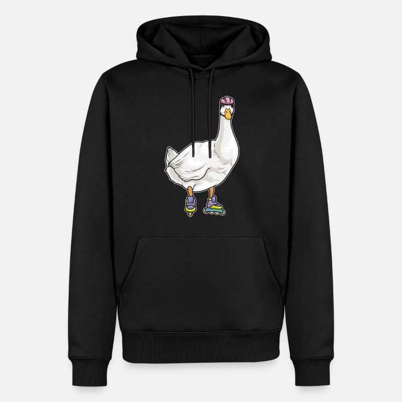 Ente Inline skating Rollschuhe - Männer Premium Bio Hoodie - Schwarz