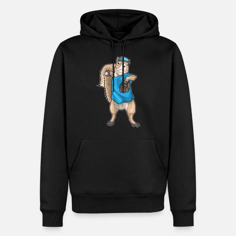 Gant de baseball Squirrel - Sweat à capuche Premium bio Homme - noir