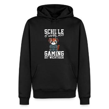 Gaming Roter Panda - Computerspiele Videospiele - Männer Premium Bio Hoodie - Schwarz - Vorne - Nico (187cm)