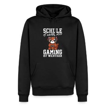 Gaming Kleiner Panda - Computerspiele Videospiele - Männer Premium Bio Hoodie - Schwarz - Vorne - Nico (187cm)