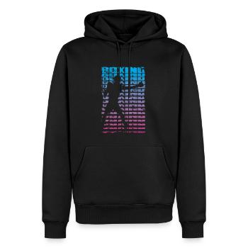 Boxing Boxeur Shadow Vintage - Sport de combat - Sweat à capuche Premium bio Homme - noir - Devant - Nico (187cm)