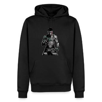 Cage Fighter Entfessle dein Biest mit MMA Mixed - Männer Premium Bio Hoodie - Schwarz - Vorne - Nico (187cm)