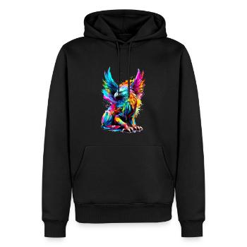 Painted Griffin - Men’s Premium Organic Hoodie - black - Front - Nico (187cm)