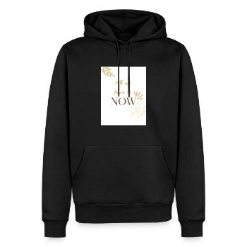 All we have is now 🌿 - Men’s Premium Organic Hoodie - black - Front - Nico (187cm)