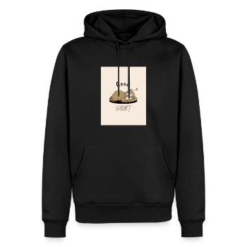 Sleeping Sloth / Good night🦥 - Männer Premium Bio Hoodie - Schwarz - Vorne - Nico (187cm)