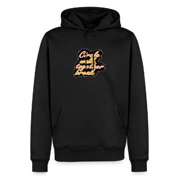 CWTB - Männer Premium Bio Hoodie - Schwarz - Vorne - Nico (187cm)