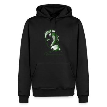 Grüne Freunde - Männer Premium Bio Hoodie - Schwarz - Vorne - Nico (187cm)