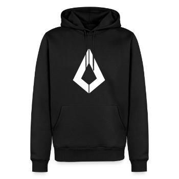 triangles - Männer Premium Bio Hoodie - Schwarz - Vorne - Nico (187cm)