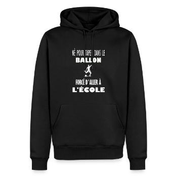 Joueur de football humour sport de balle t-shirt - Sweat à capuche Premium bio Homme - noir - Devant - Nico (187cm)