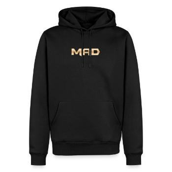fou - Sweat à capuche Premium bio Homme - noir - Devant - Nico (187cm)