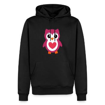 Valentinstag Pink Heart, Valentinstag - Männer Premium Bio Hoodie - Schwarz - Vorne - Nico (187cm)