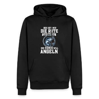 Reichet mir die Rute Angel Fisch Zubehör Geschenk - Männer Premium Bio Hoodie - Schwarz - Vorne - Nico (187cm)